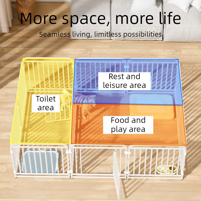 Corral para perros con puerta y cerradura, ajustable interior - imagen 3