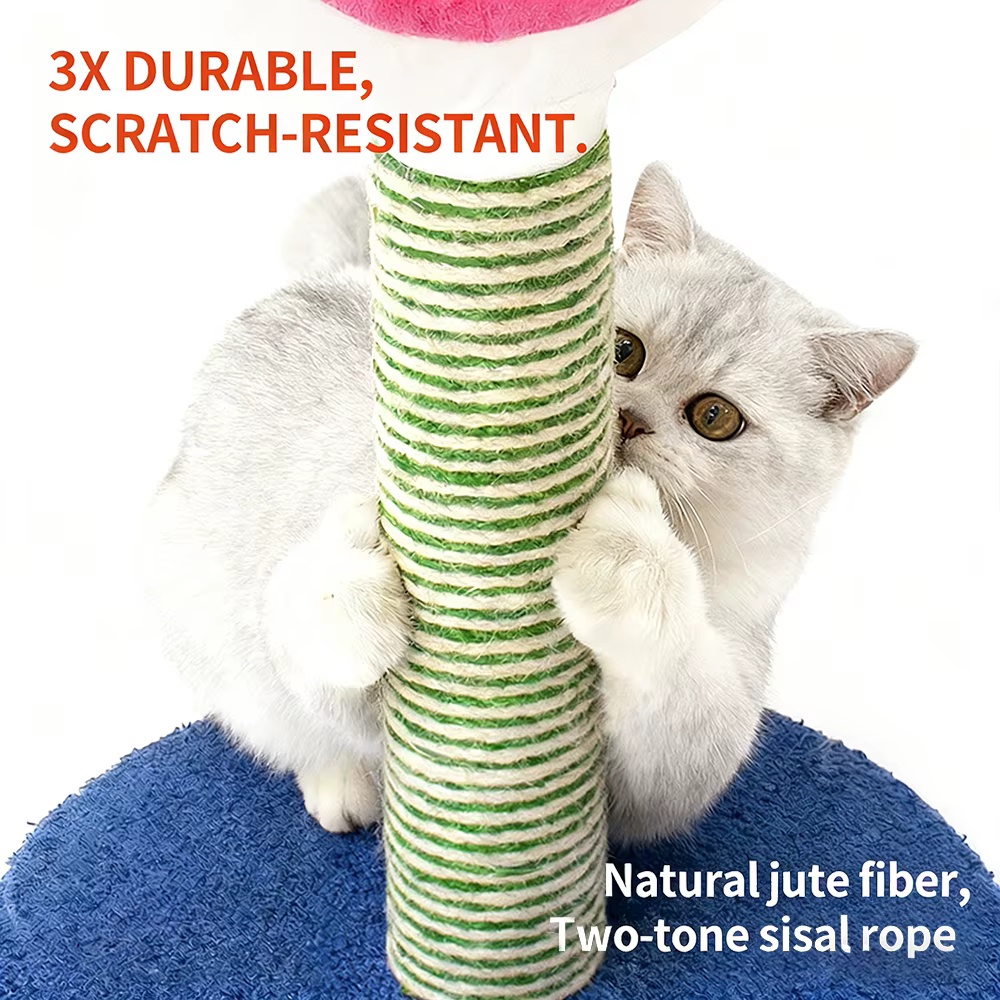Árbol rascador para gatos pequeños de interior con postes serpiente - imagen 4