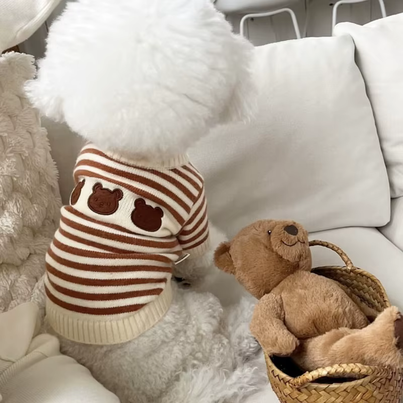 Jersey para Perro Pequeño – Suéter de Oso a Rayas para Chihuahua y Dachshund - imagen 5