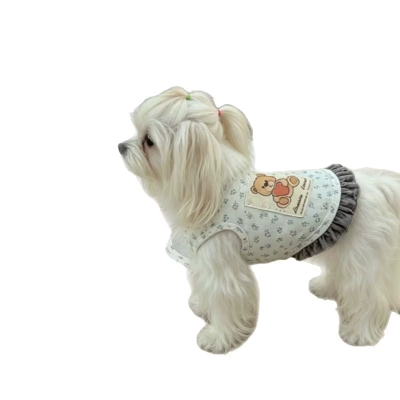 Chaleco floral ligero de verano para gatos y perros pequeños - imagen 2