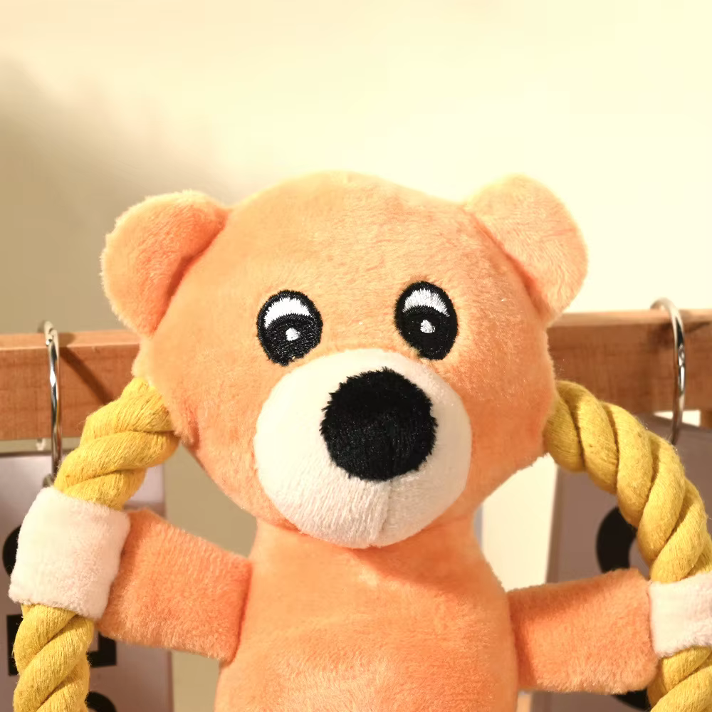 Disco volador de peluche mordedor para perros – Juguete dental - imagen 4