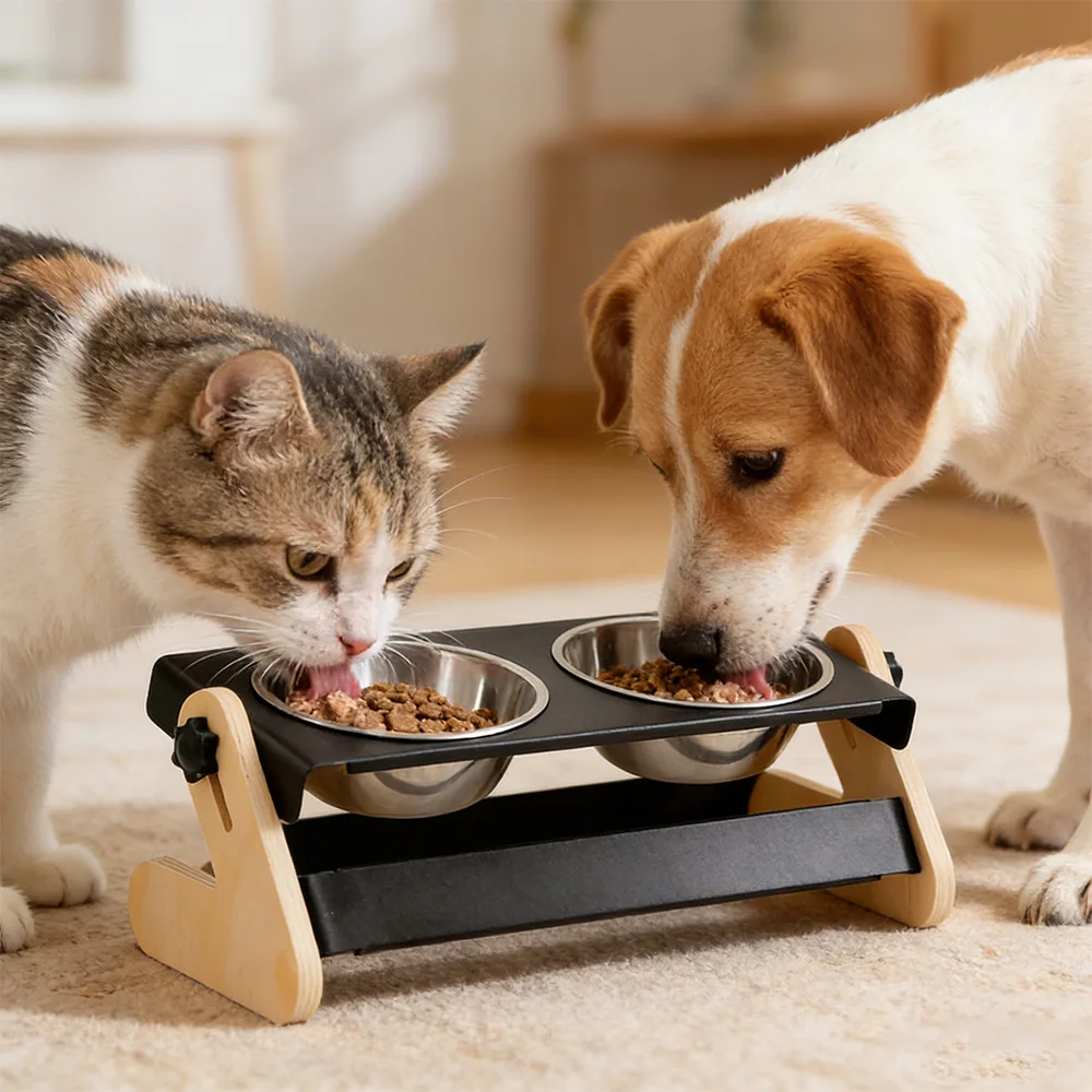 Comederos elevados para perros y gatos con base antideslizante - imagen 4