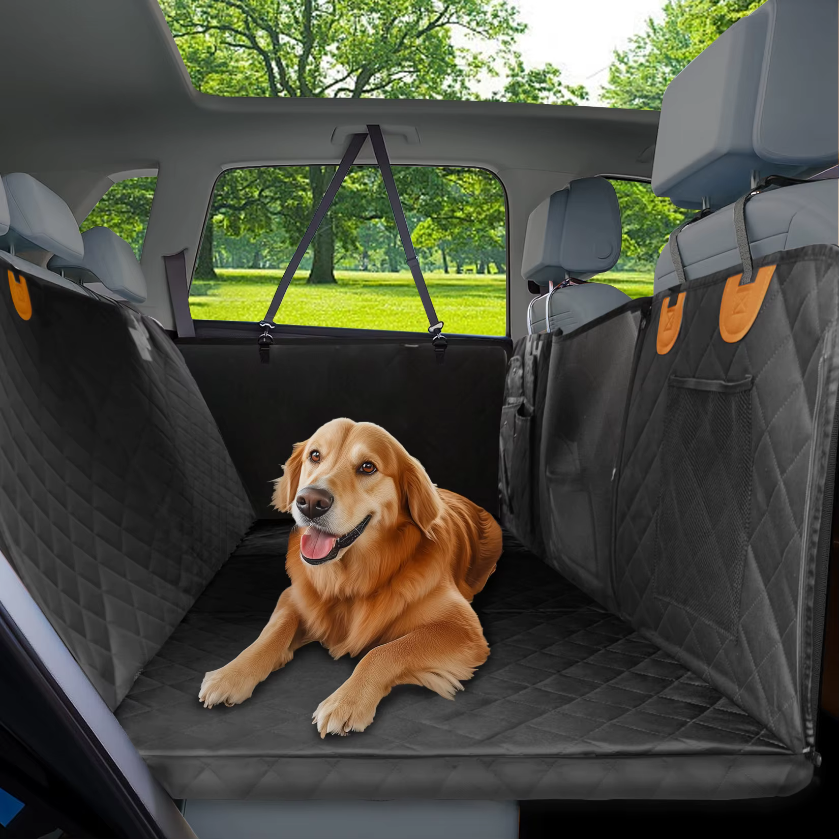 Hamaca impermeable para perros en coche con ventana de malla - imagen 3