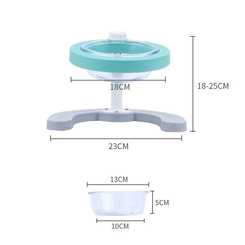 Comedero elevado ajustable para gatos y perros, tazón inclinado