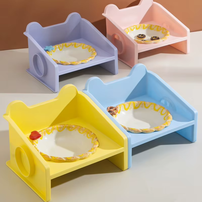 Comedero Cerámico Elevado para Gatos – Plato Antideslizante - imagen 3