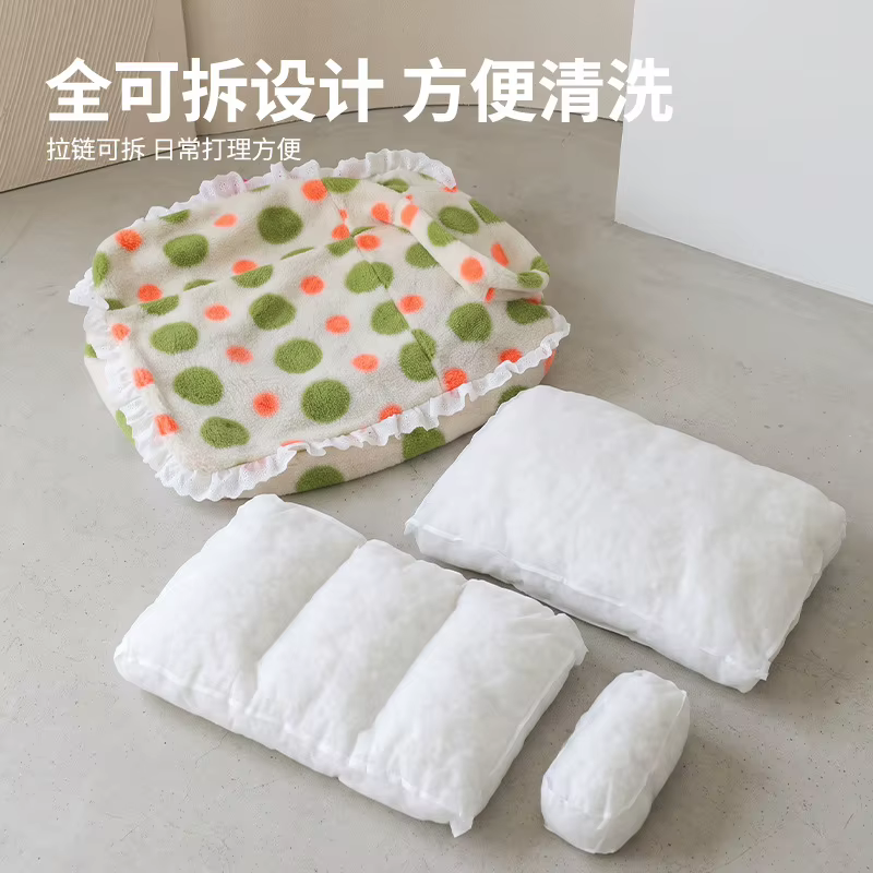 Cama sofá cálida para perros con almohada desmontable - imagen 4