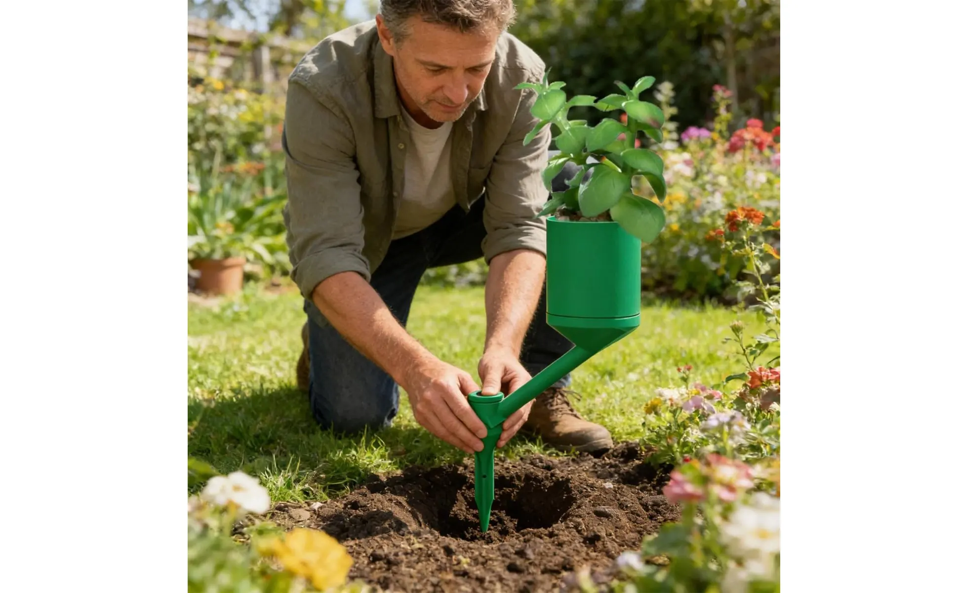 Aspersor giratorio de riego automático para plantas