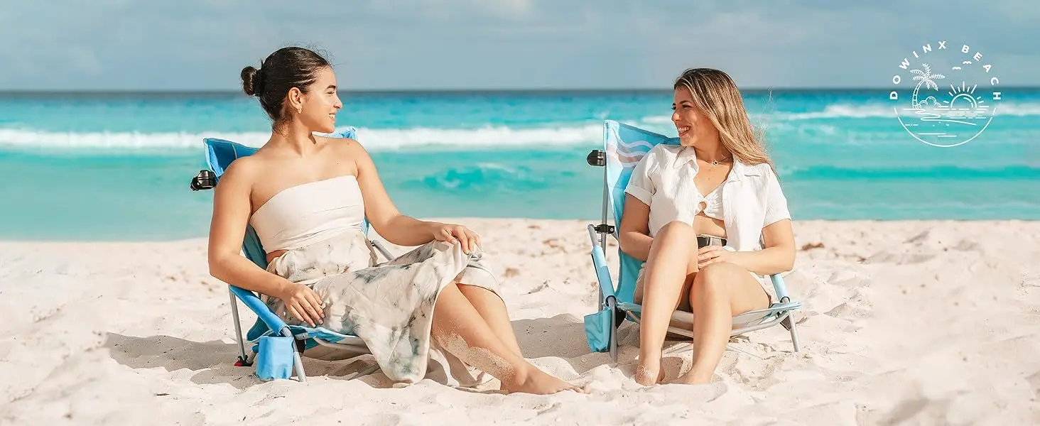 Silla lista para guardar tras jornada de playa