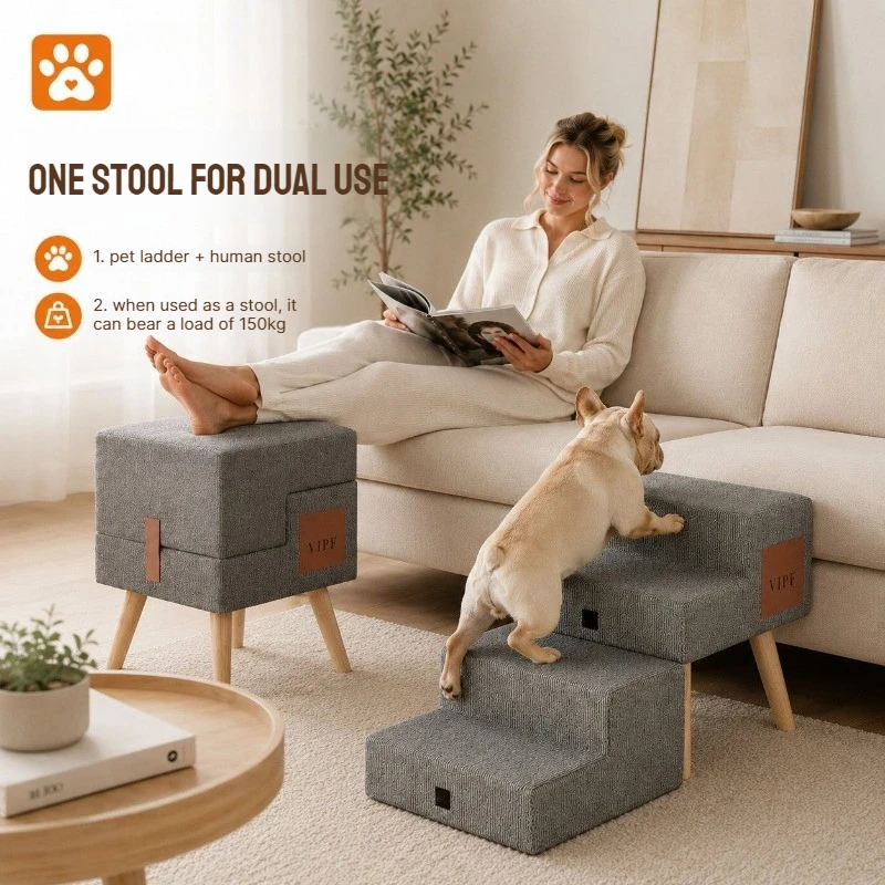 Escalera plegable para perros pequeños – Acceso seguro a sofá y cama - imagen 5