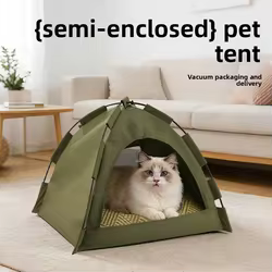 Cama tienda para gatos y perros – Semiserrado lavable