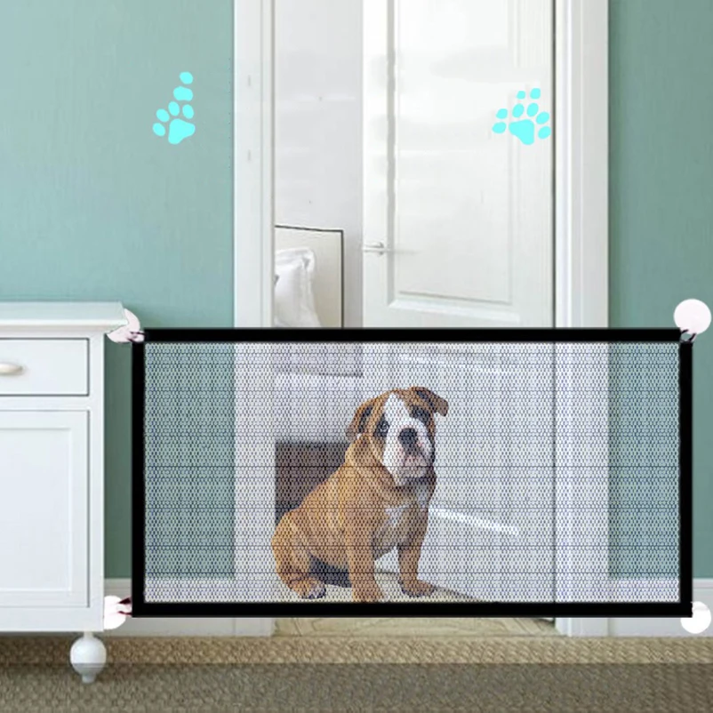 Barrera plegable para perros sin taladros – Valla portátil de malla - imagen 2