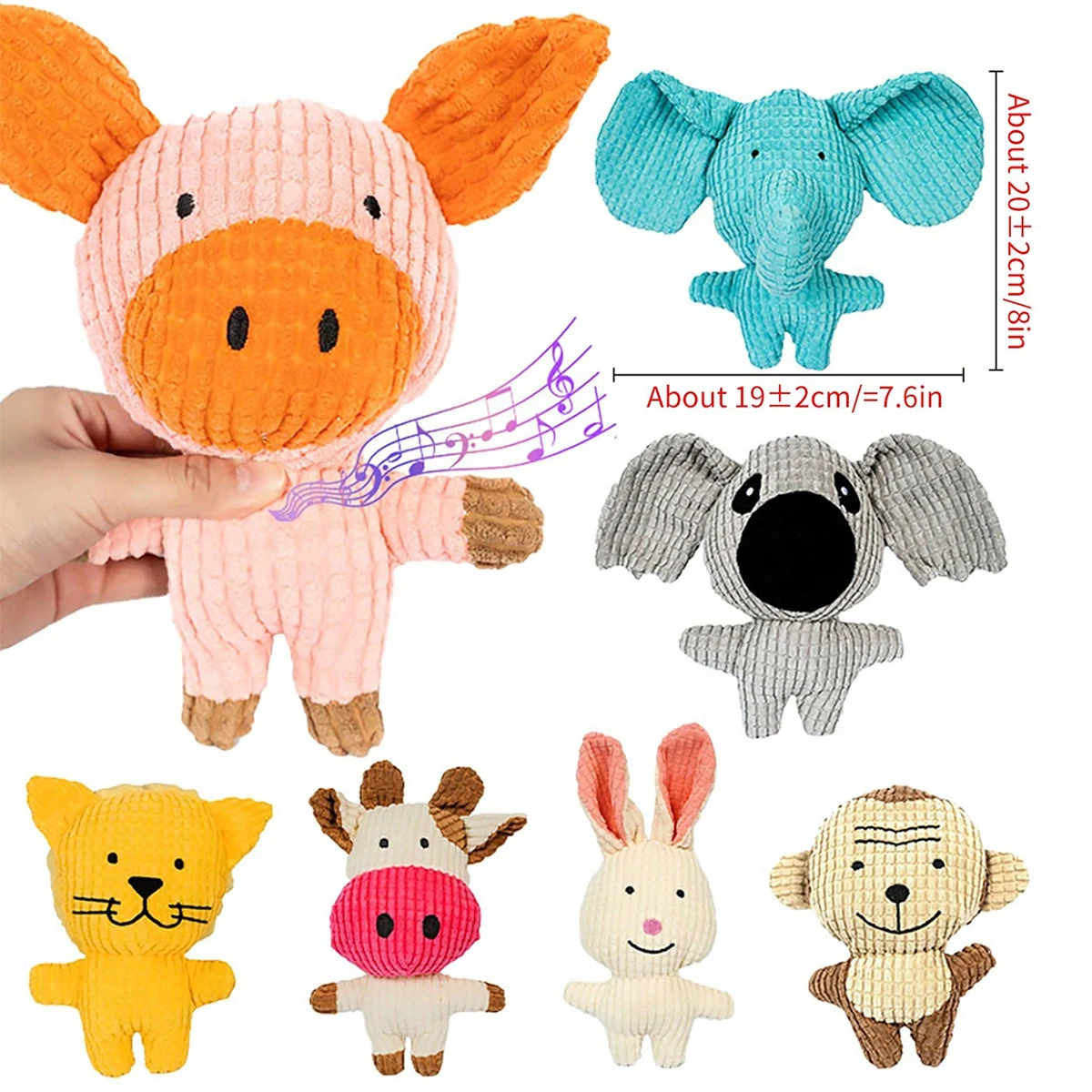 Juguete de peluche duradero para limpieza dental de mascotas