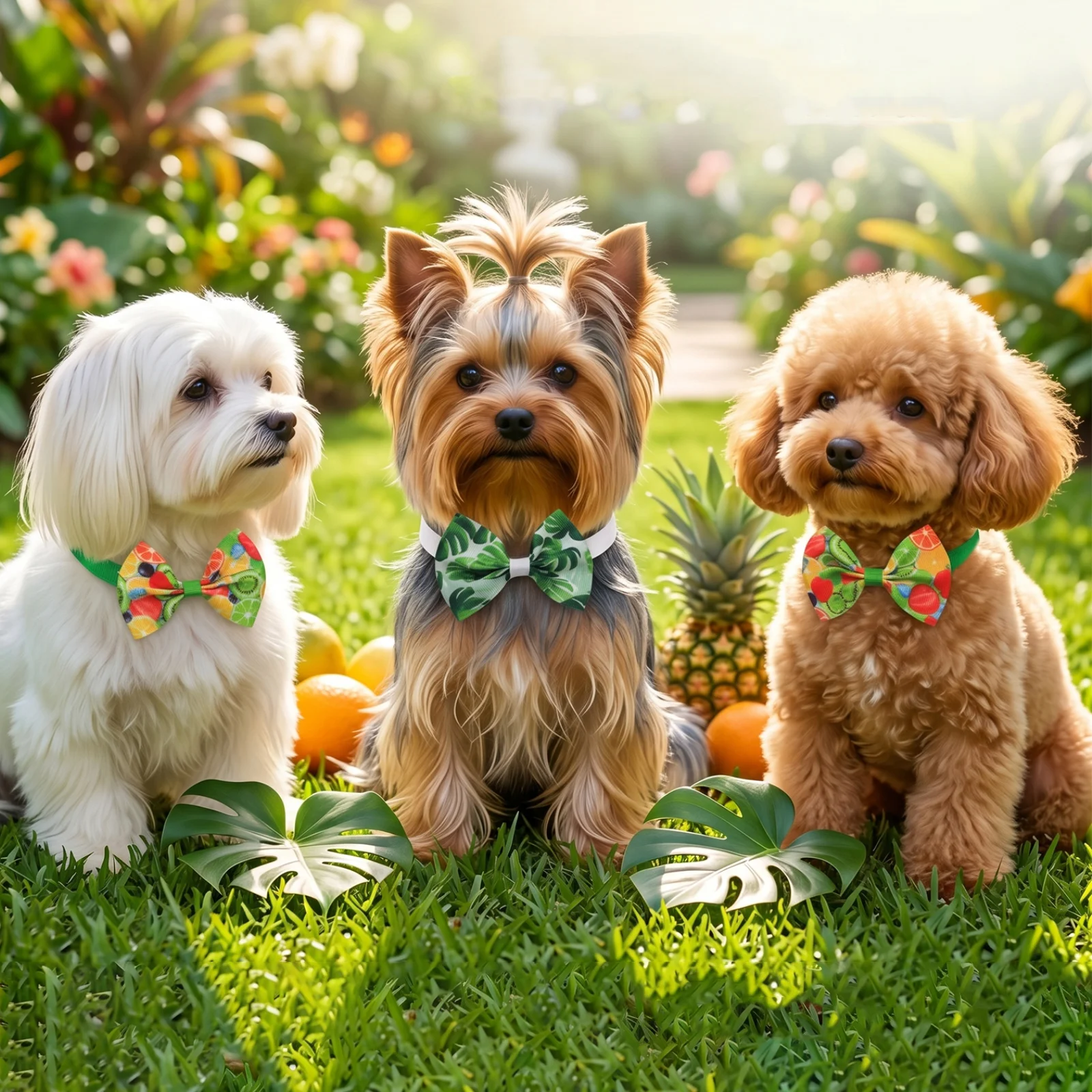 Lazos ajustables con frutas de verano para perros y gatos - imagen 4