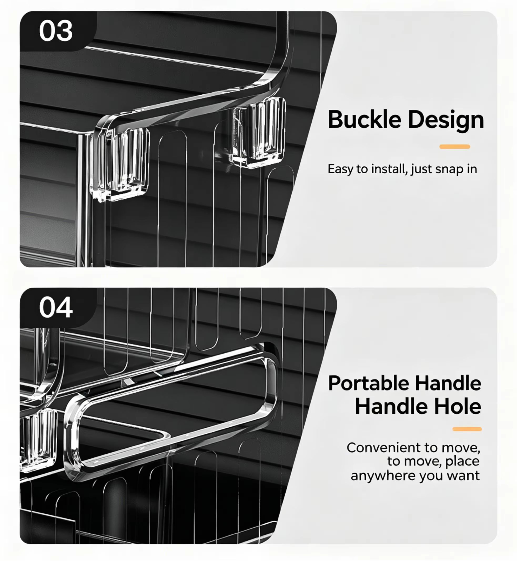 Estante organizador de baño para gatos y perros, extraíble