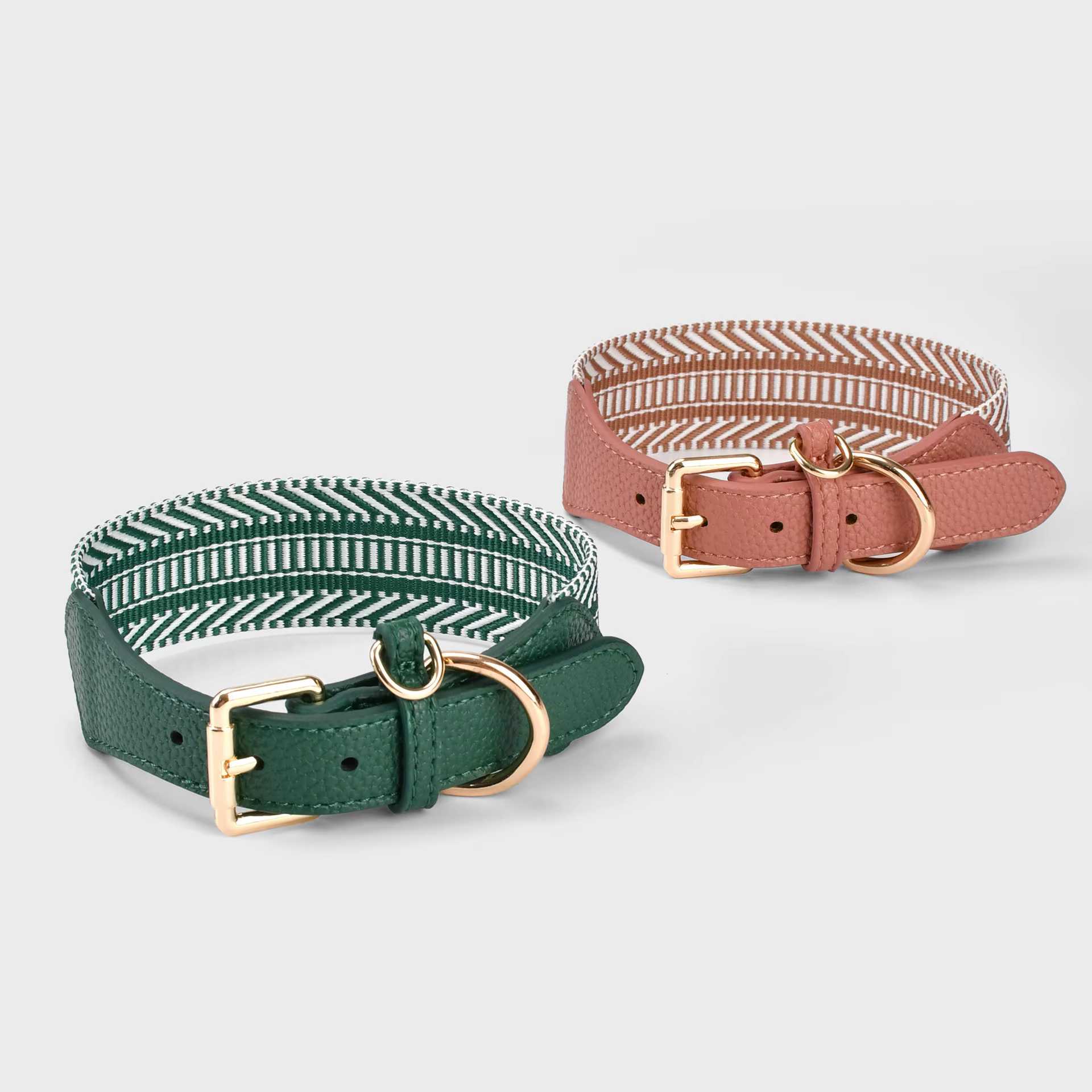 Collar y correa para perro estilo bohemio con ribete de cuero genuino - imagen 5