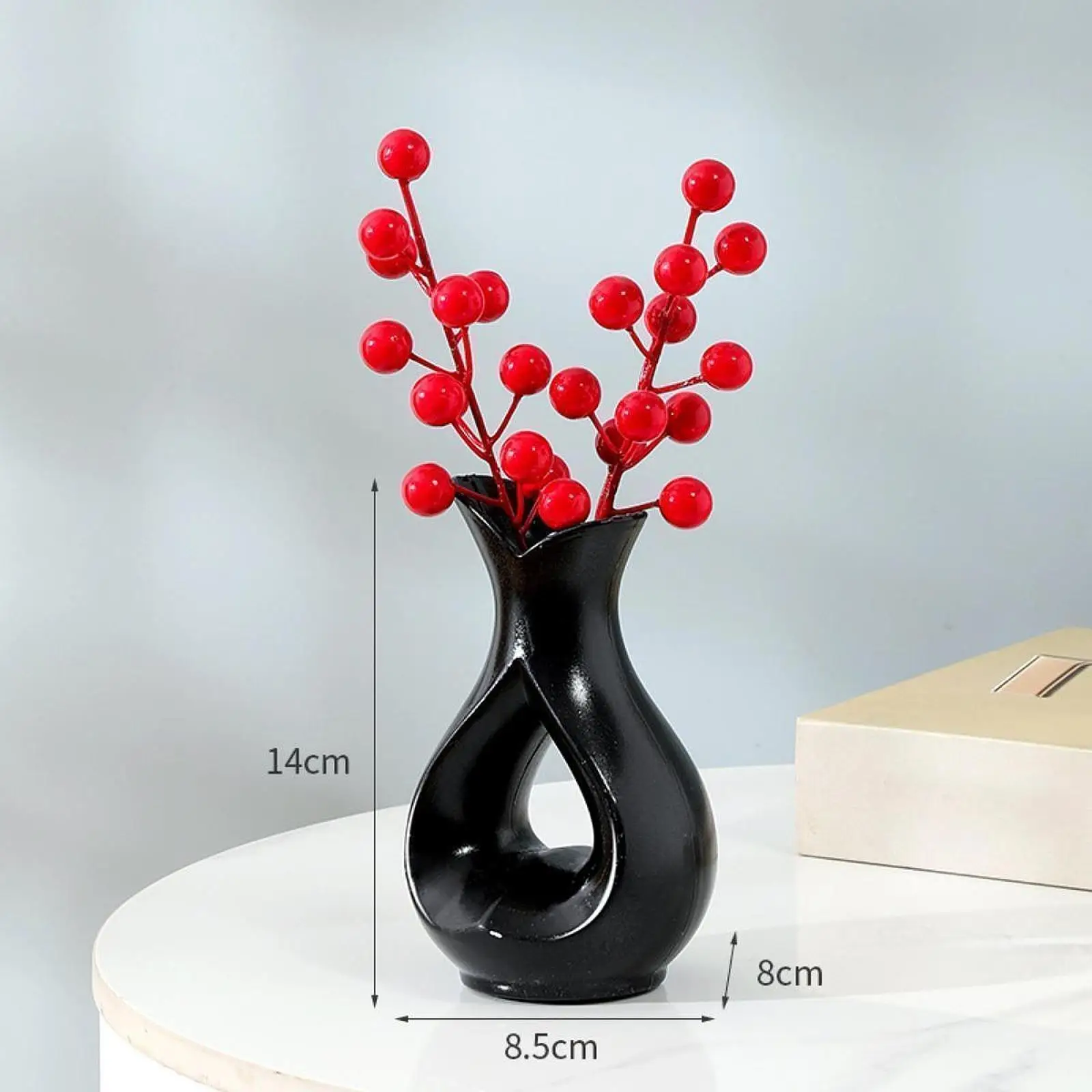 Florero decorativo de plástico con diseño de corazón - imagen 2