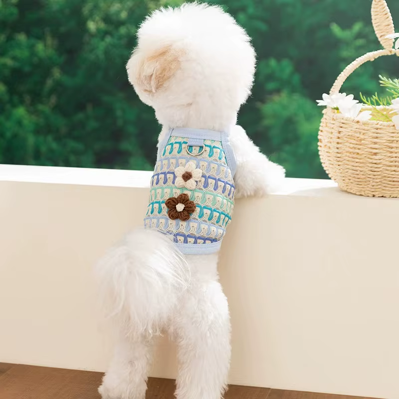 Chaleco de verano con flores para perros y gatos – Cómodo y fresco - imagen 2