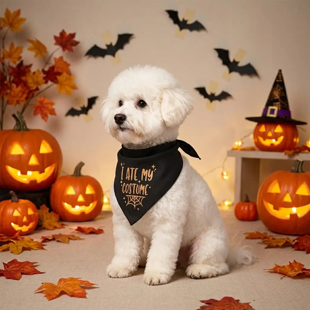 Pañuelo triangular Halloween para perro y gato