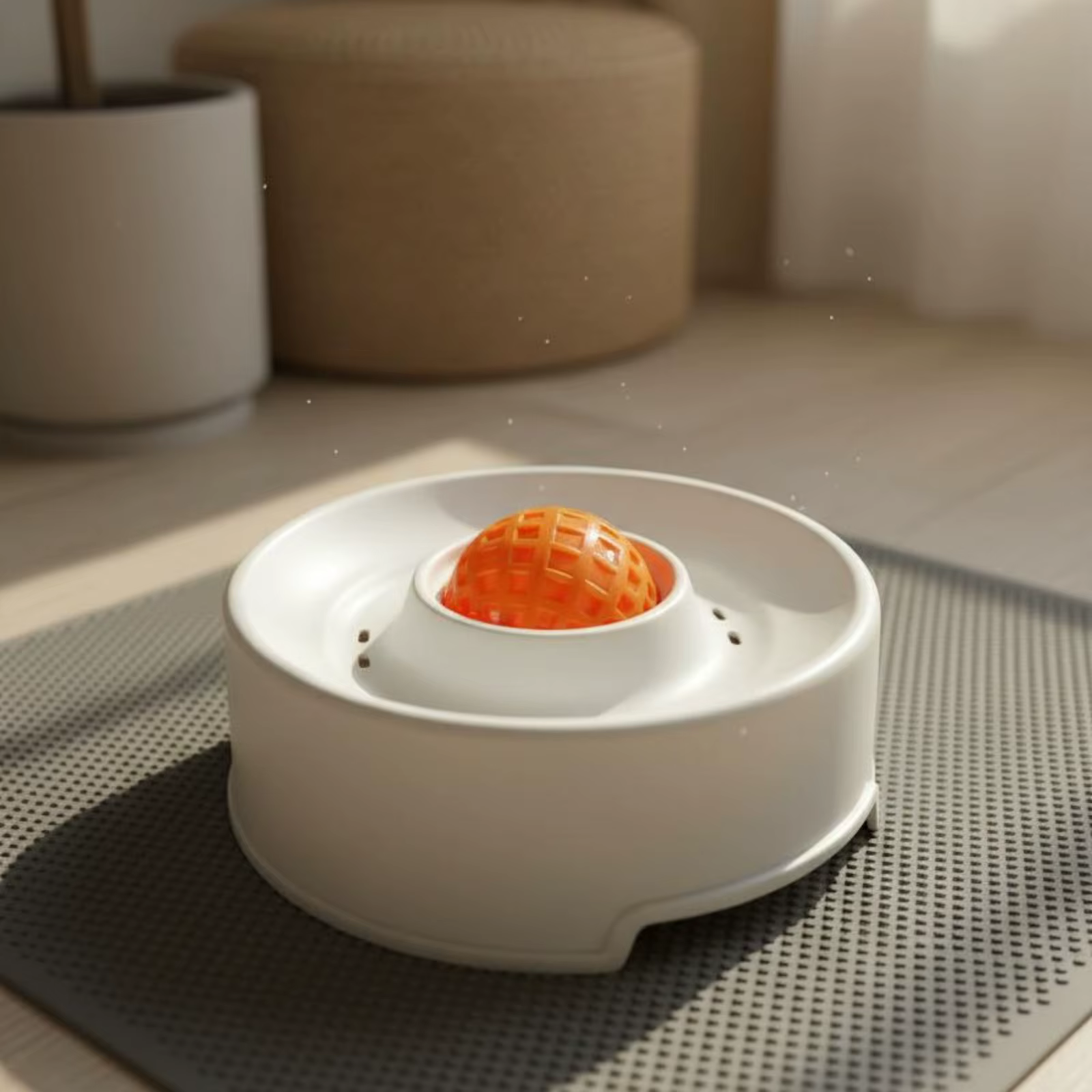 Cuenco lamer interactivo para gatos – Comedero lento fácil limpieza - imagen 3