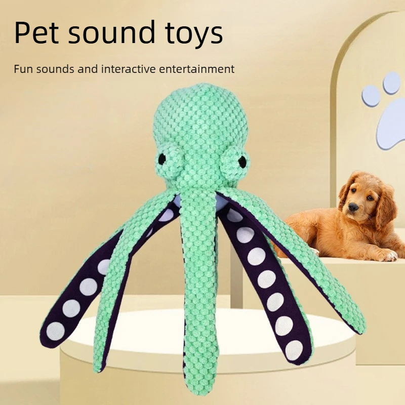 Juguete pulpo sonoro para perros – Papel crujiente y sonido divertido - imagen 2