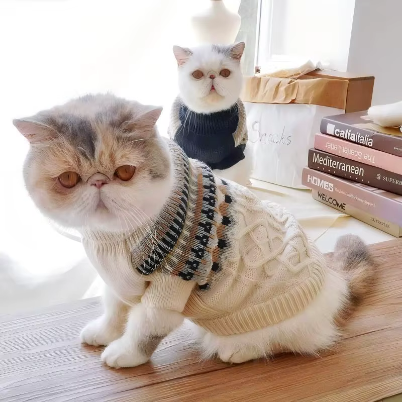 Suéter de Invierno para Perro y Gato – Punto a Rayas - imagen 2