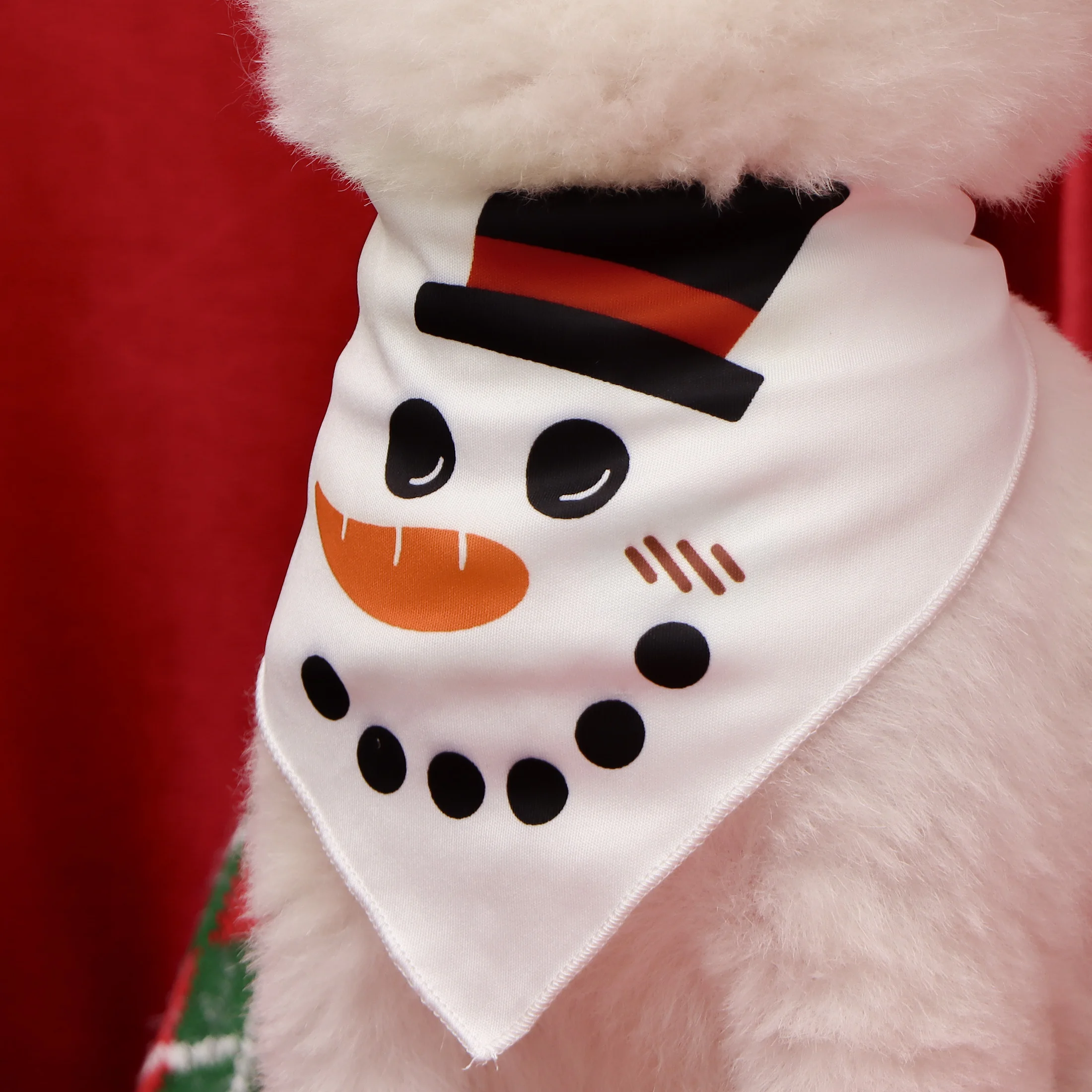 Babero para Perro Antisaliva con Muñeco de Nieve Navideño - imagen 3