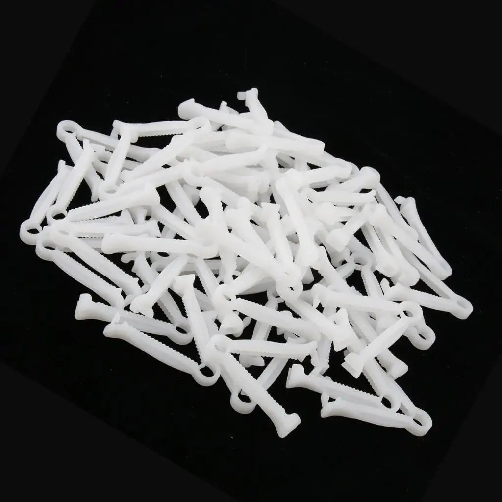 Plastic Navel Cord Clamp White Dual Gripping Clip Safety Disposable Piglet Tool for Pig Sheep Livestock Farm Essentials
