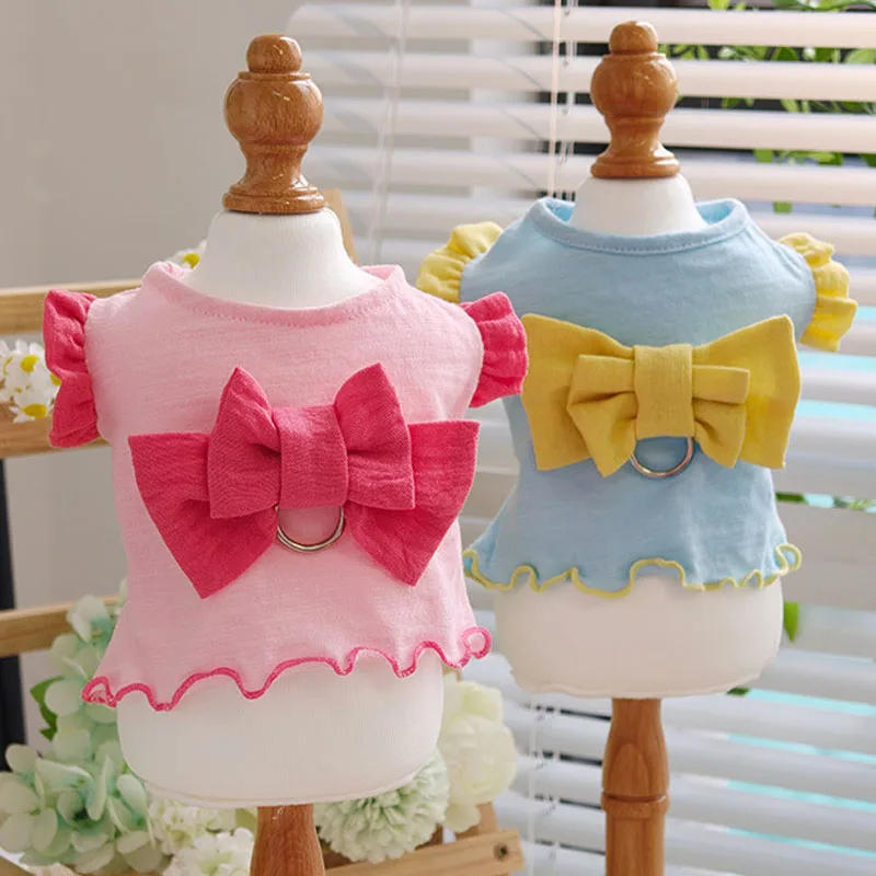 Sudadera con capucha para perros Shih Tzu, lazos azul y rosa - imagen 3
