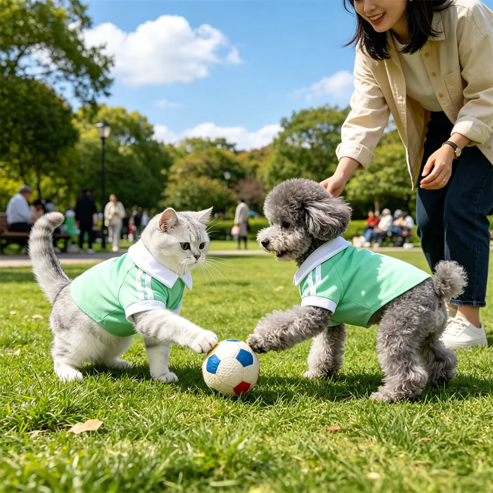 Camiseta polo deportiva transpirable para gatos y perros pequeños - imagen 5