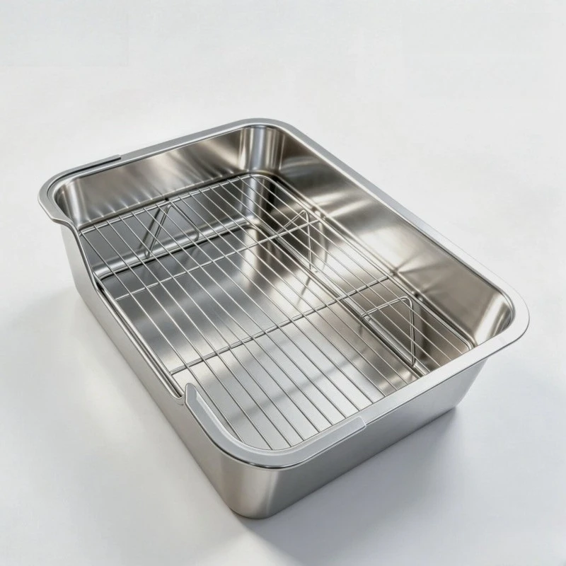 Bandeja sanitaria para perros y gatos en acero inoxidable - imagen 5