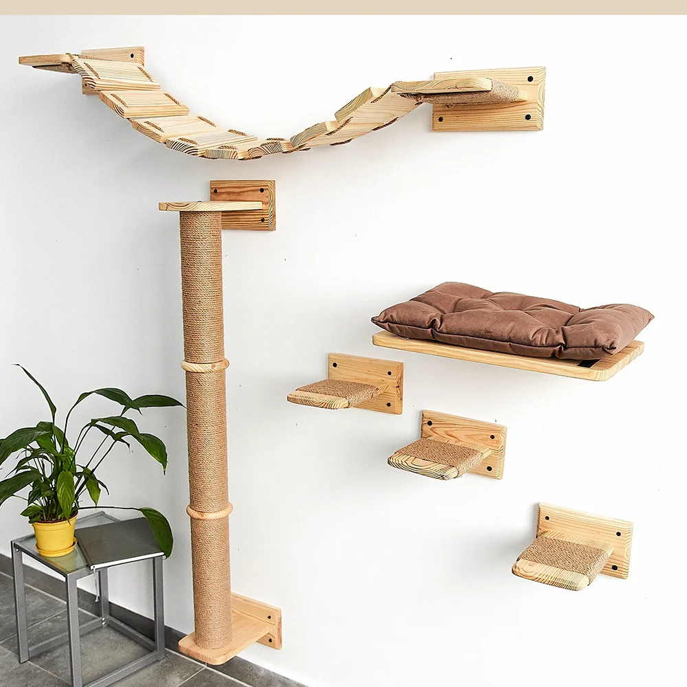 Estantes modulares para escalar gatos