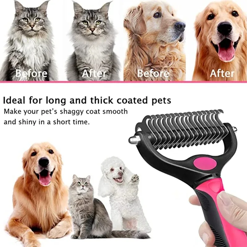 Cepillo Deshner 2 en 1 para Perros y Gatos – Quita Pelos y Desenreda - imagen 4