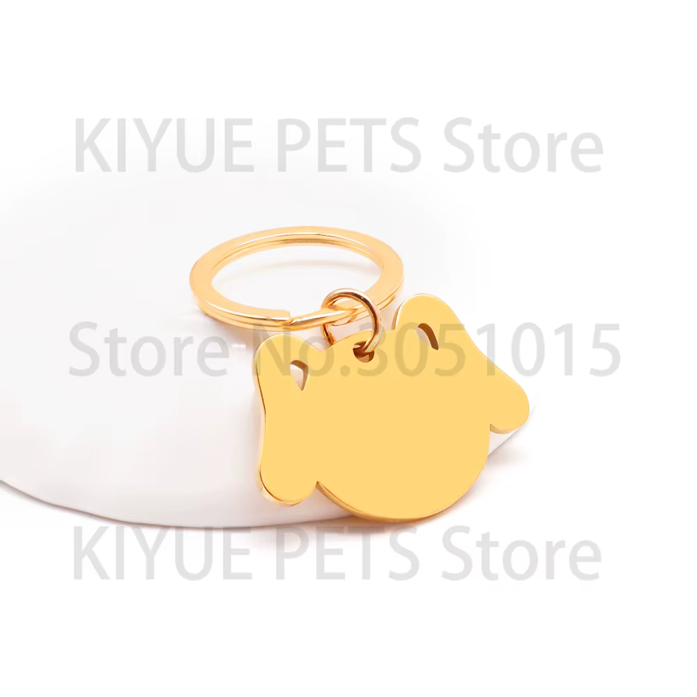 Placa identificación perro y gato – Personalizable acero inox en forma de perrito - imagen 5