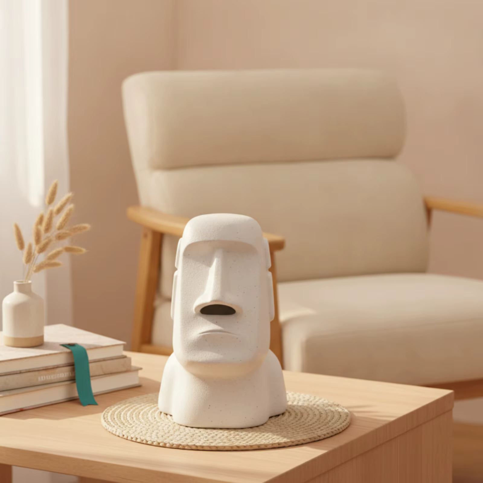 Porta pañuelos Moai: caja con forma de estatua resistente y divertida - imagen 5