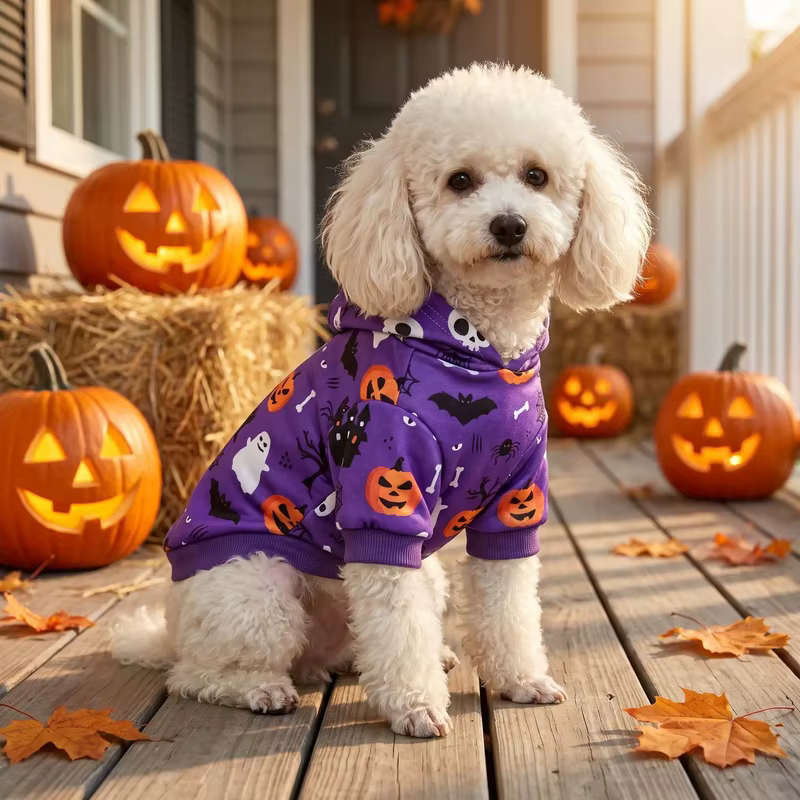 Sudadera con capucha morada para perros y gatos – Disfraz de Halloween - imagen 5