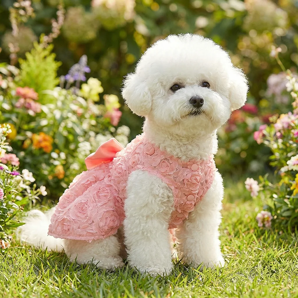 Vestido de princesse bordado para cachorro