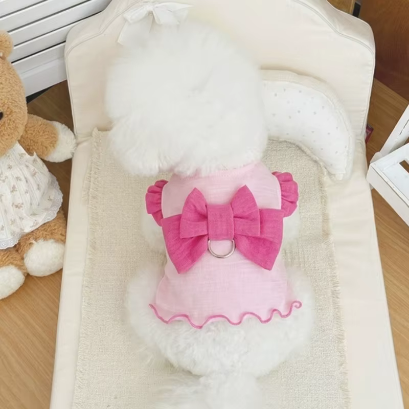 Chaleco con volantes para perros y gatos – Ropa fresca de verano - imagen 3