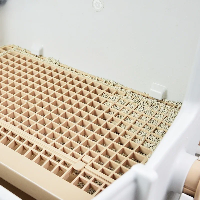 Caja de arena semiautomática grande con recolector oculto para gatos - imagen 5