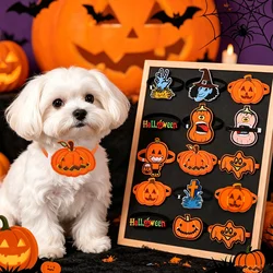 Lazos para perros calabaza cartoon ajustables para cuello Halloween