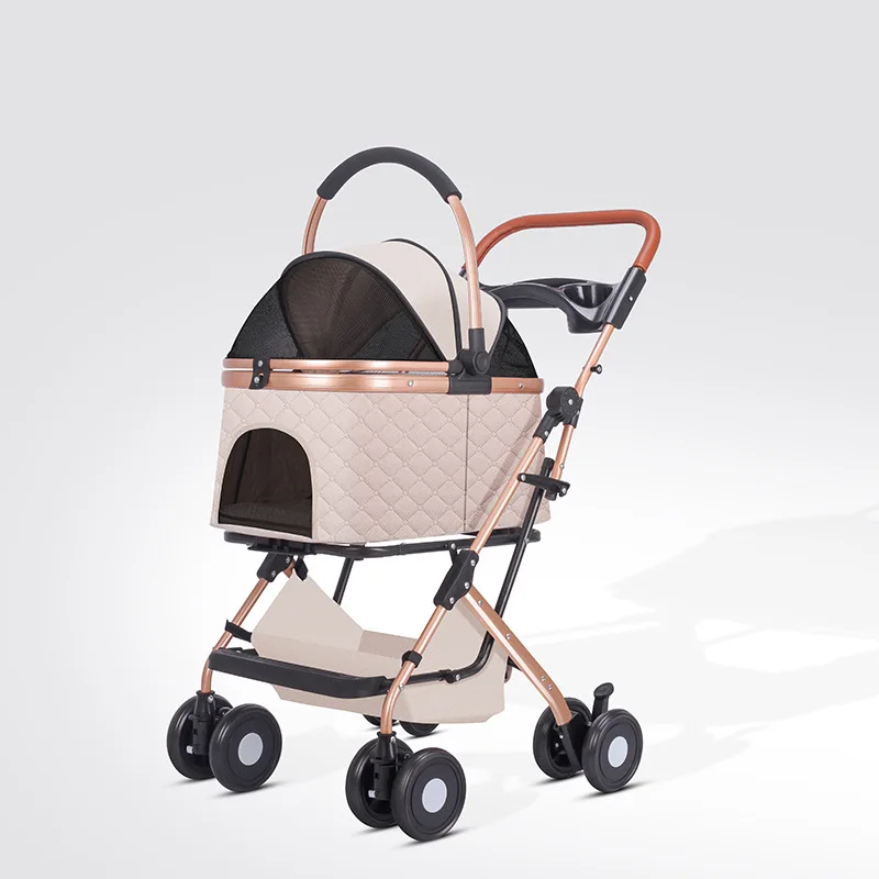Carrito plegable y ligero para gatos y perros pequeños, exterior