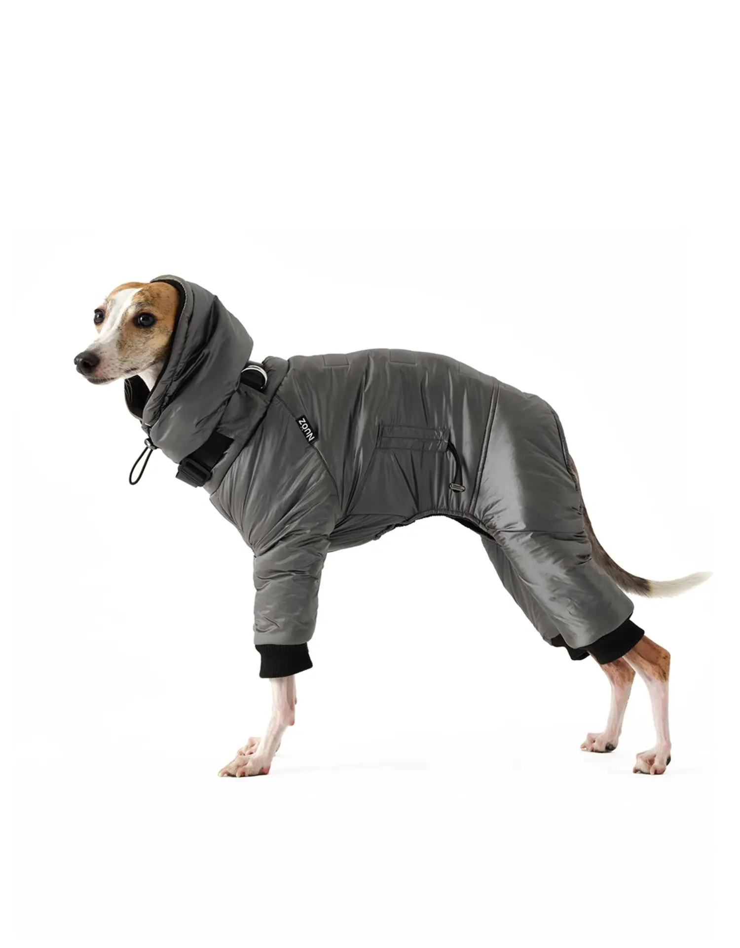 Chaqueta vista lateral con abertura para patas