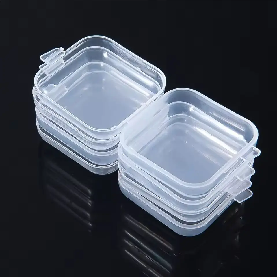 Mini contenedor transparente para accesorios pequeños