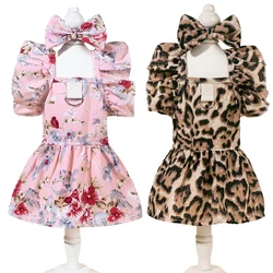 Vestido hawaiano con volantes para perro pequeño – Estampado tropical de verano