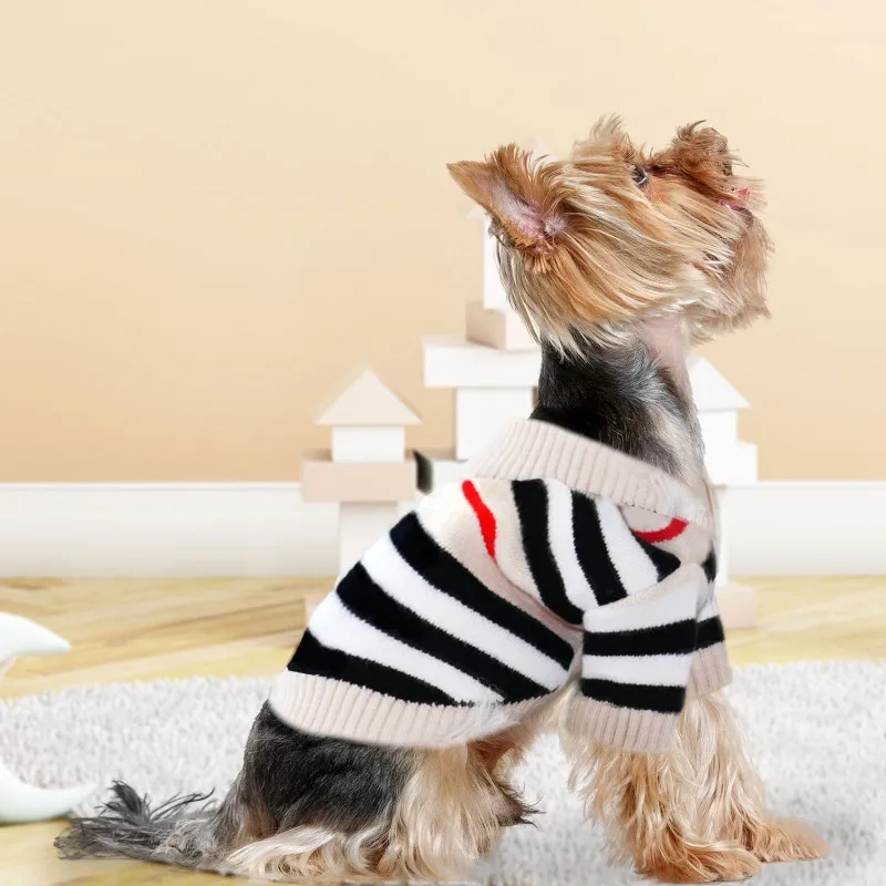 Suéter a rayas para perros pequeños – Chaqueta Chihuahua Bichón