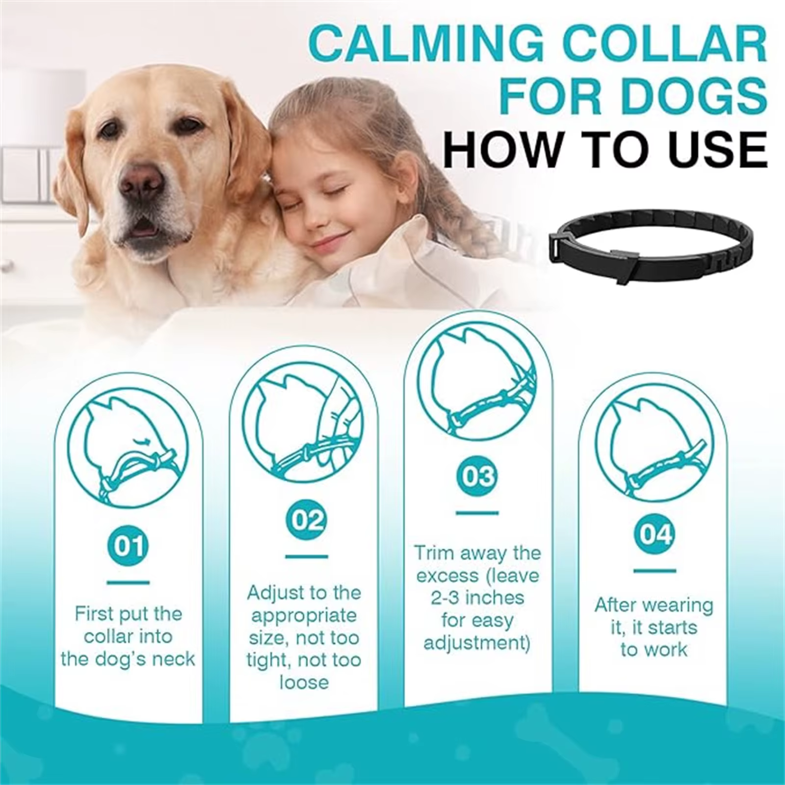 Collar confort anti-ansiedad para gatos – Elástico e impermeable - imagen 3
