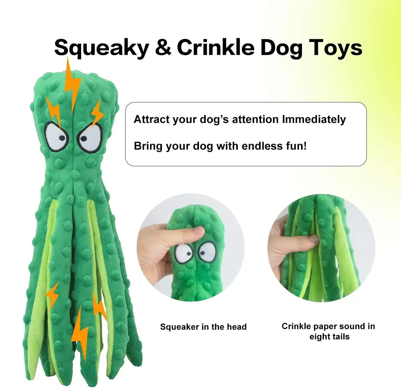 Juguete masticable pulpo de peluche sin relleno para perros - imagen 3