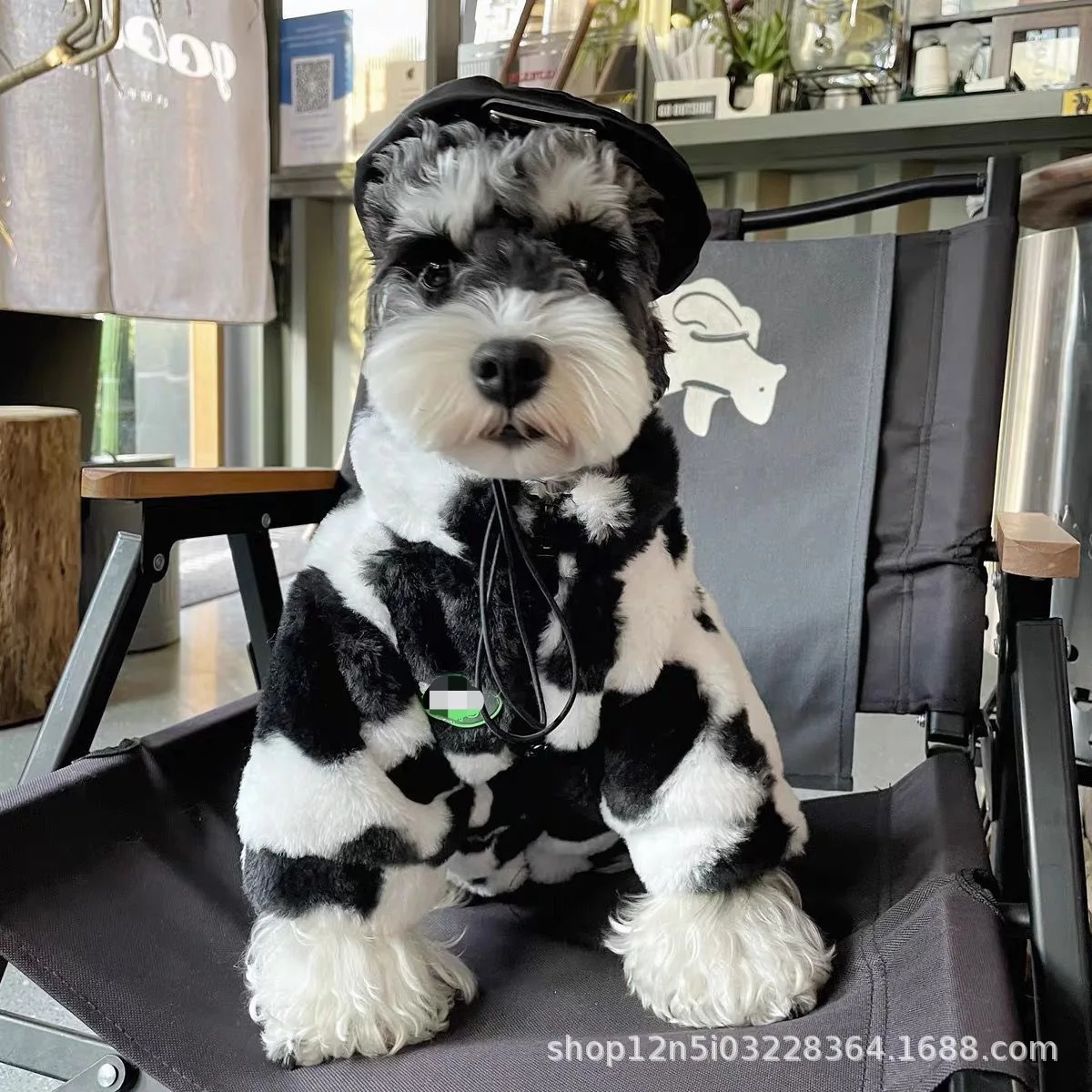Abrigo de invierno con textura afelpada para perros pequeños
