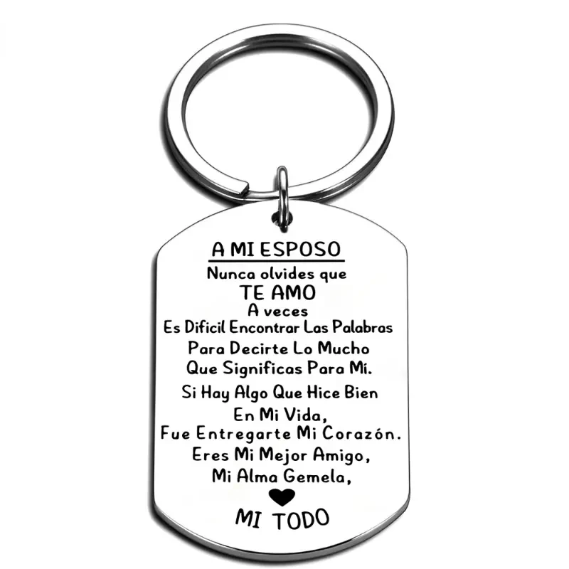 Llavero romántico acero inoxidable para parejas, para gatos y perros - imagen 3