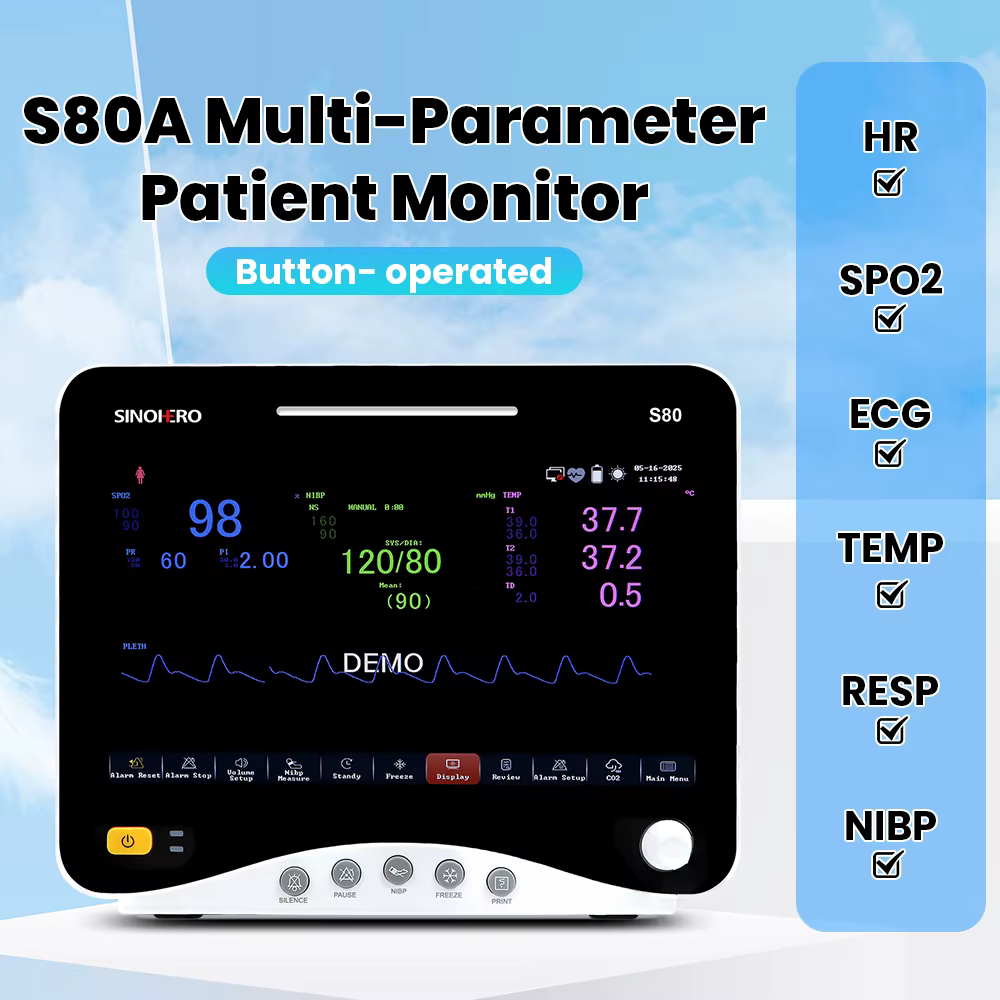 Monitor Multiparamétrico S80A 10.1" para UCI – SpO2, ECG, NIBP - imagen 4