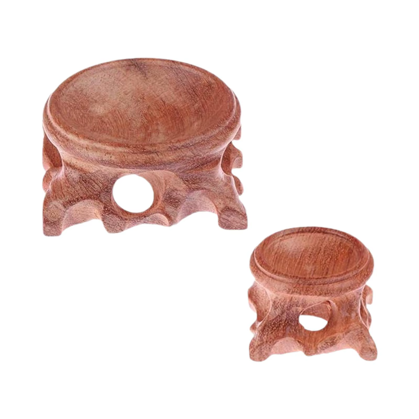 Soporte de madera para esfera decorativa de cristal - imagen 2